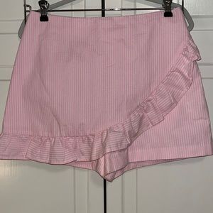 Lily Pulitzer pink and white striped skort